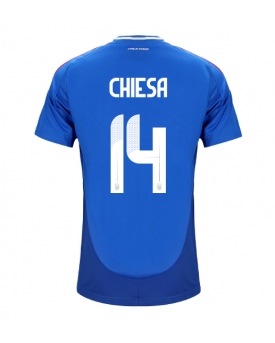 Italia Federico Chiesa #14 Maglia Gara Casa Repliche Europei 2024 Italia Federico Chiesa #14 Maglia Gara Casa Repliche Europei 2024